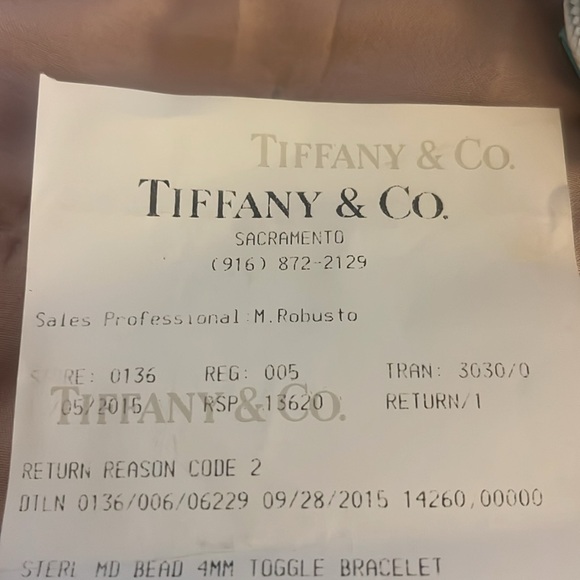 Tiffany & Co. Sterling Silver Return To Round Tag Bead Bracelet RETIRED - Picture 14 of 14